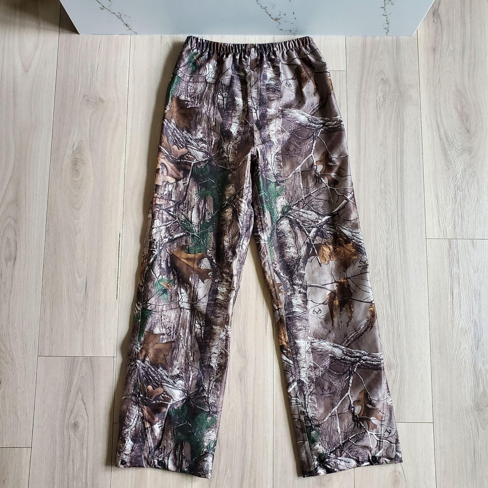 Realtree Camo Sweatpants Mens S Brown RedHead Storm Tex Rain Pants Hunting